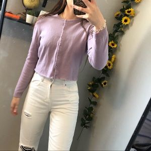 Vintage Button Down Lilac Top!